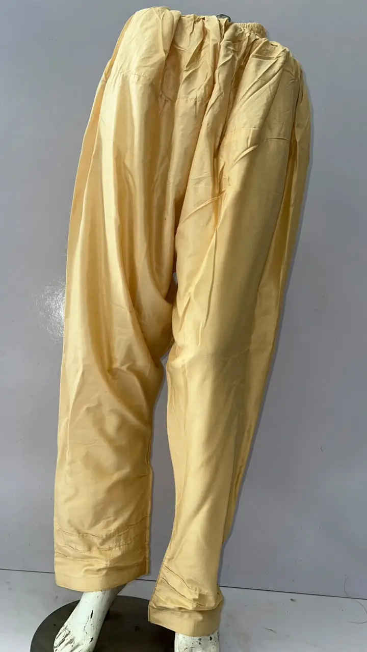 1 Pc Women's Stitched Linen Plain Patyala Shalwar - Image 5