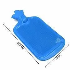 Blue Rubber Hot Water Bottle 355x185cm Leak Proof - Image 2