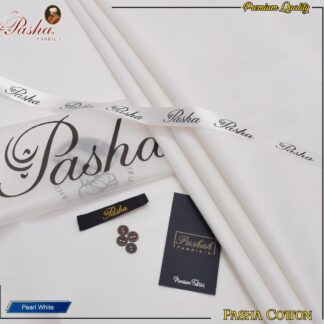 Pasha Hard Cotton Suit Pearl White All Season