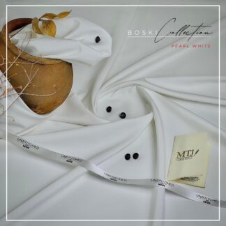 Men's Boski Plain Suit Off-White Pearl 8 Button