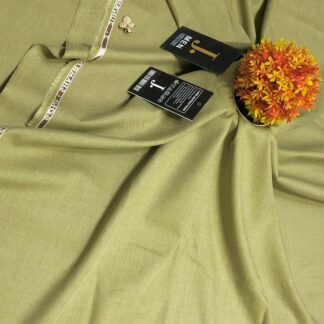 Men's Wash & Wear Suit Golden Plain Summer Pakistan