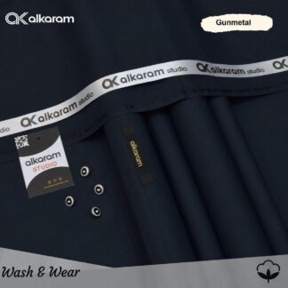 Men's Gunmetal Wash & Wear Plain Suit