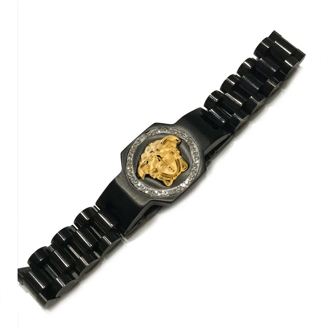 Royal Medusa Gold Bracelet for Men 12 Inches Adjustable - Image 2