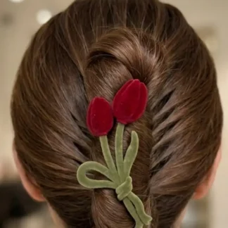 Flower Design Resin Plating Resin Hair Claw