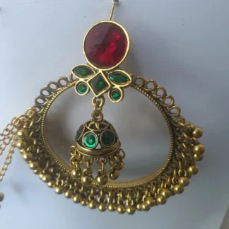 Meenakari Design Gold Plated Kundan Jhumka
