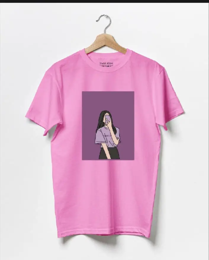 1 Pc Women's Stitched Cotton Net Printed T-Shirt