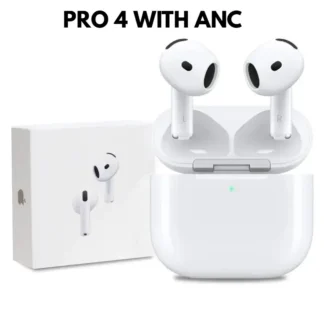 White Airpods Pro 4 Wireless Earbuds with Active Noise Cancellation, Bluetooth 5.0