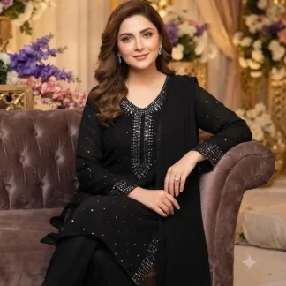 2 Pcs Women's Unstitched Hand Work Suit