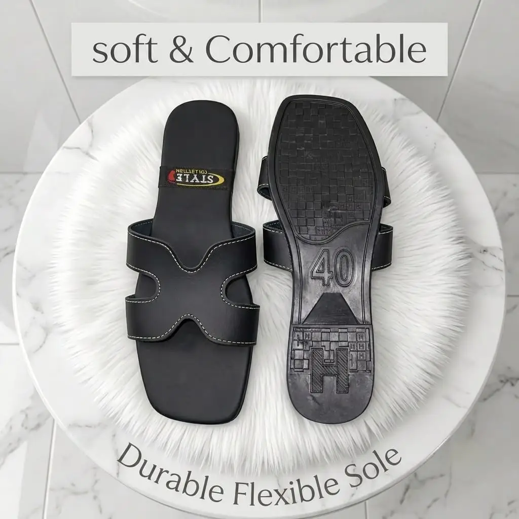 Women's Elegant H Shape Soft Comfort Slippers - Image 5