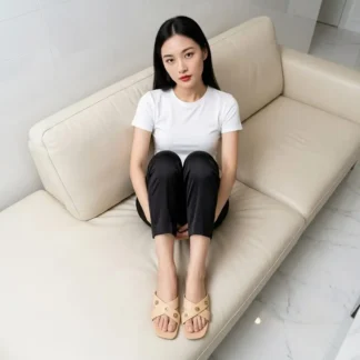 Women's Elegant Cross Strap Casual Flat Slippers