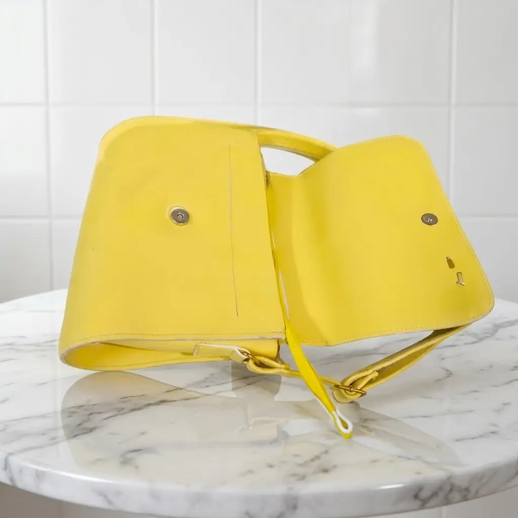 Luxe Croc Flap Shoulder Bag With Long Adjustable Strap - Image 6