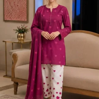 3 Pcs Women's Unstitched Embroidered Suit breeza limited edition high trending