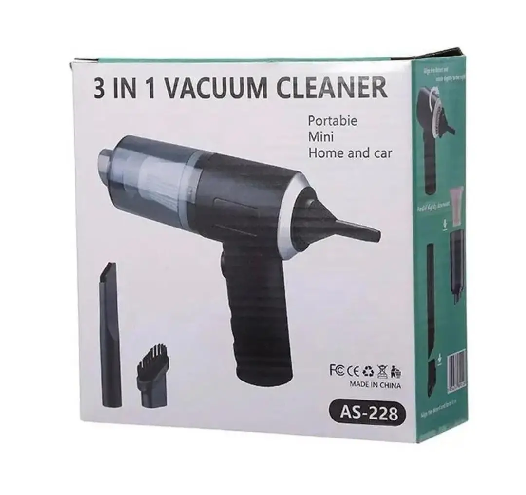 Portable 3-in-1 Vacuum 120W Rechargeable Black| 3 In 1 Portable Car Vacuum Cleaner - Image 5