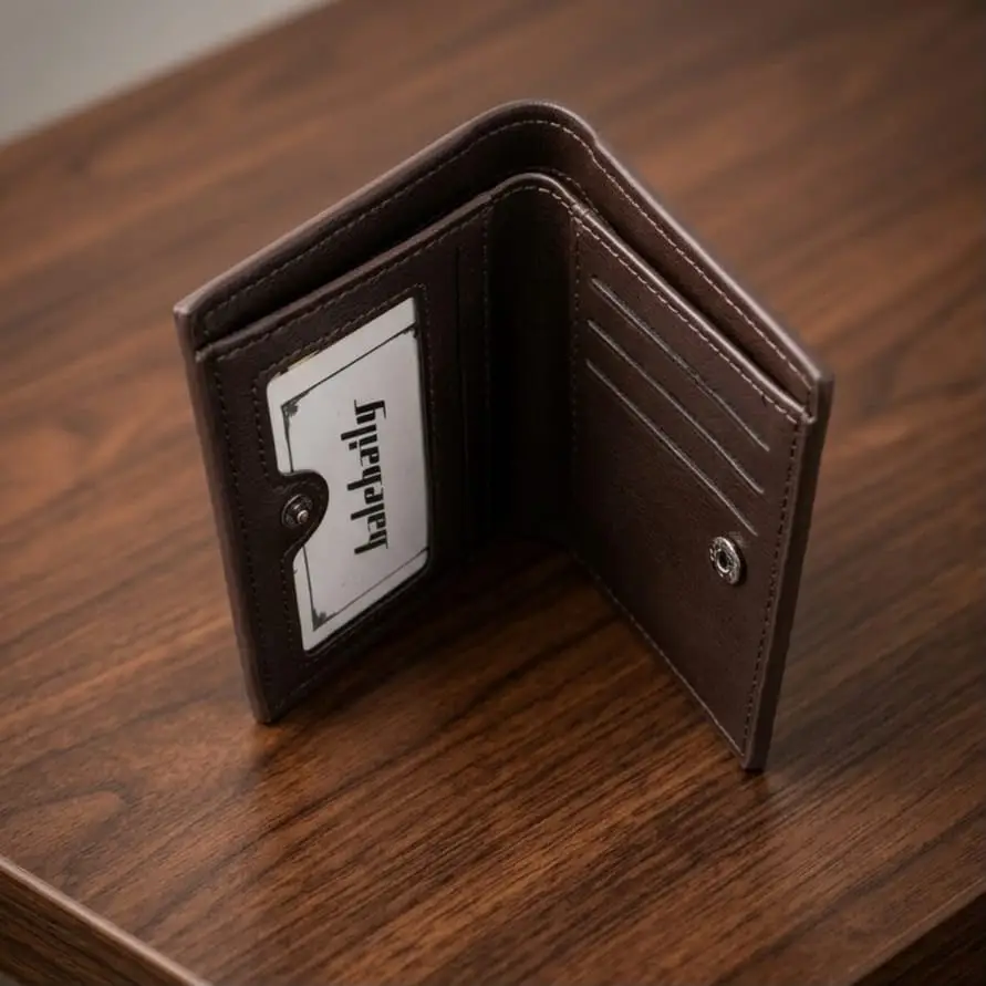 Men's Double Fold Stylish Wallet - Image 5