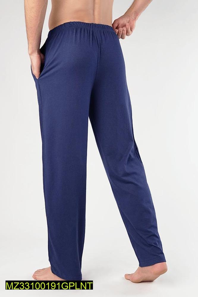 Men Cotton Plain Trousers Drawstring Waist Pakistan - Image 2