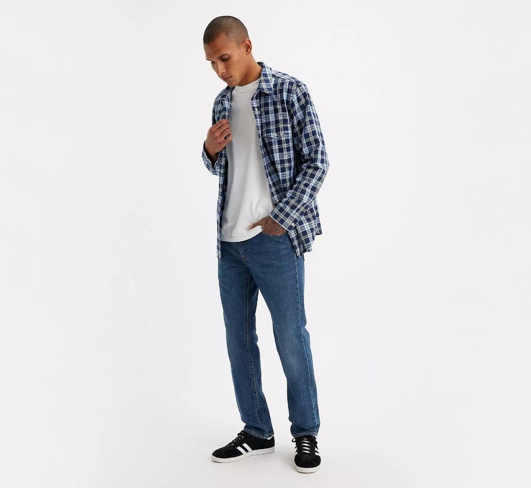 Men Slim Fit Blue Denim Jeans Multiple Sizes - Image 2