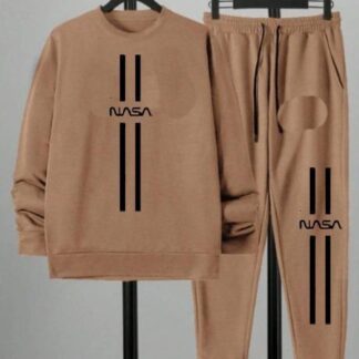 NASA Printed Dri Fit Brown Track Suit 2Pcs
