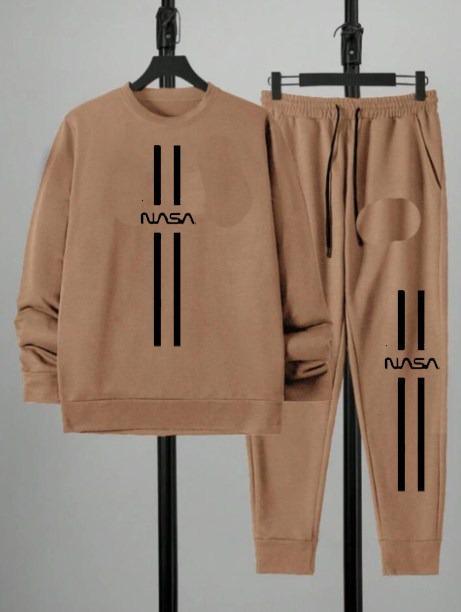 NASA Printed Dri Fit Brown Track Suit 2Pcs