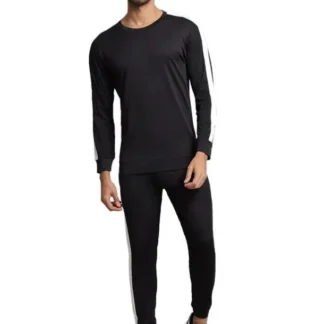 Men Dri Fit Black Track Suit 2 Pcs Slim Fit