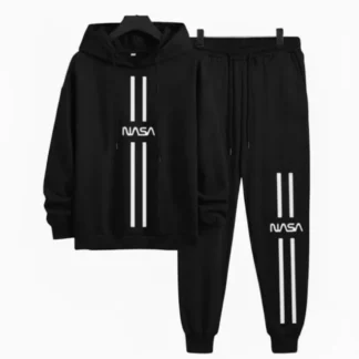 Black NASA Track Suit Hoodie & Joggers Set