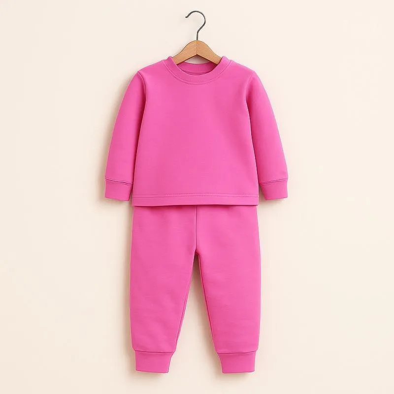Pink Fleece Tracksuit for Girls 7-8 Years - Image 3
