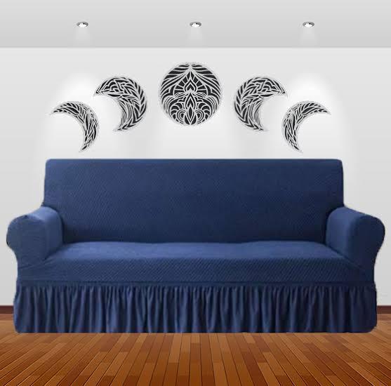 5 Seater Mesh Fitted Sofa Covers Plain Dust Proof
