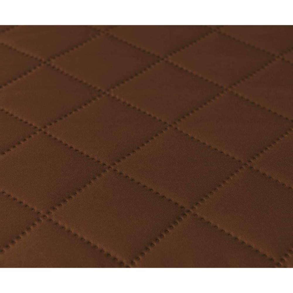 5 Seater Quilted Sofa Cover Copper Brown - Image 2