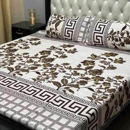 Premium Crystal Cotton Double Bedsheet
