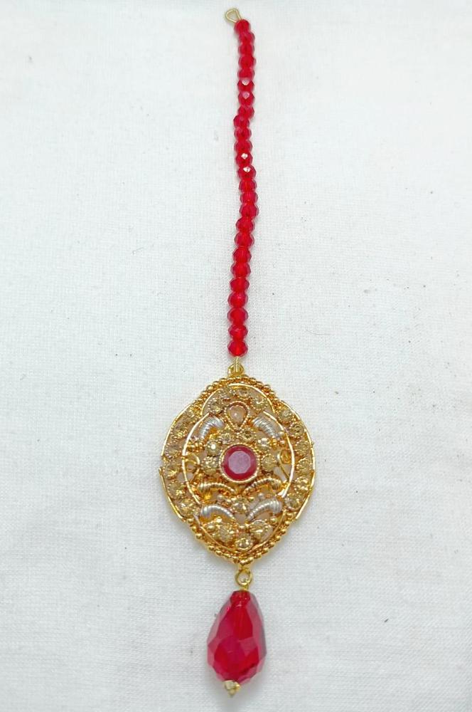 Red Stone Bindiya for Women Formal Wear for Women | Crafted Fashion Jewellery, Perfect for Gifting - Image 2
