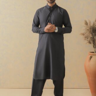 Men’s Unstitched Wool Plain Suit