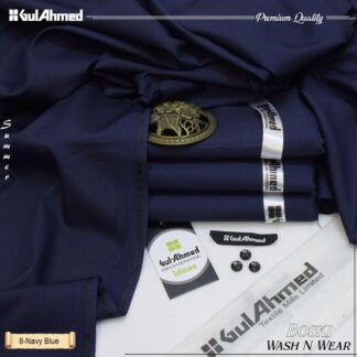 Navy Blue Wash & Wear Suit for Men 8-Blue