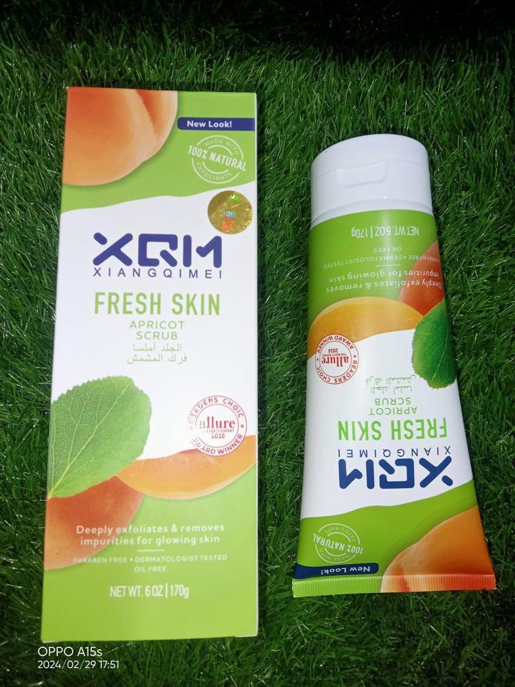 Fresh Skin Apricot Scrub 100% Natural Oil Free Exfoliant