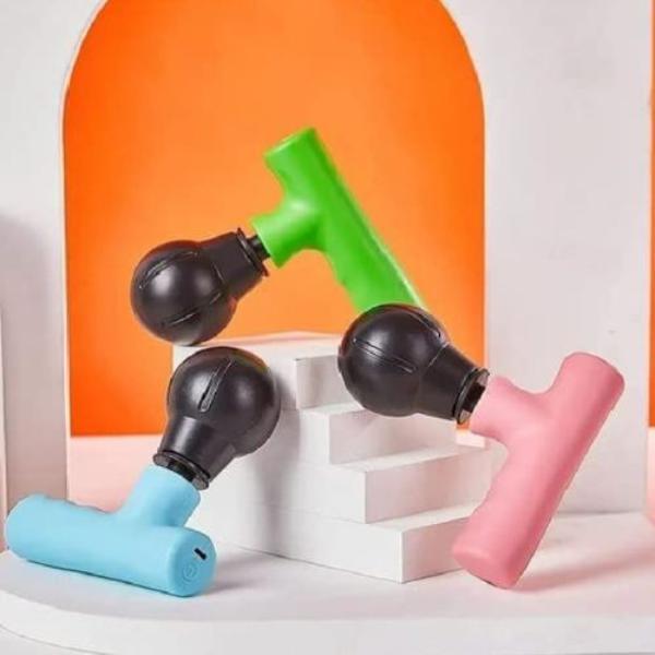 Rechargeable Mini Massage Gun Black ABS - Image 2
