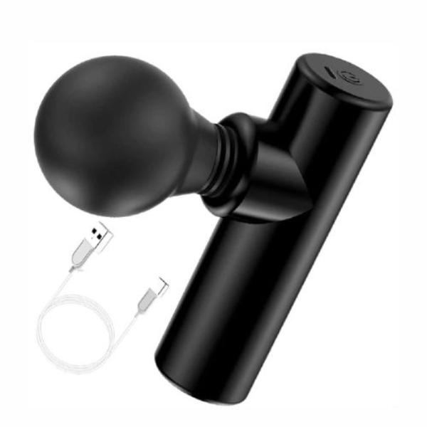 Rechargeable Mini Massage Gun Black ABS - Image 3