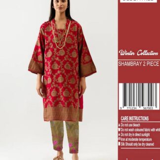 Winter Shamray Embroidered 2-Piece Suit Red Gold