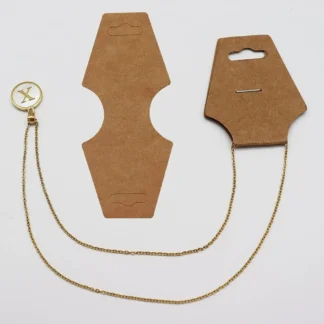 Gold Chain Display Card for Jewelry Storage & Display