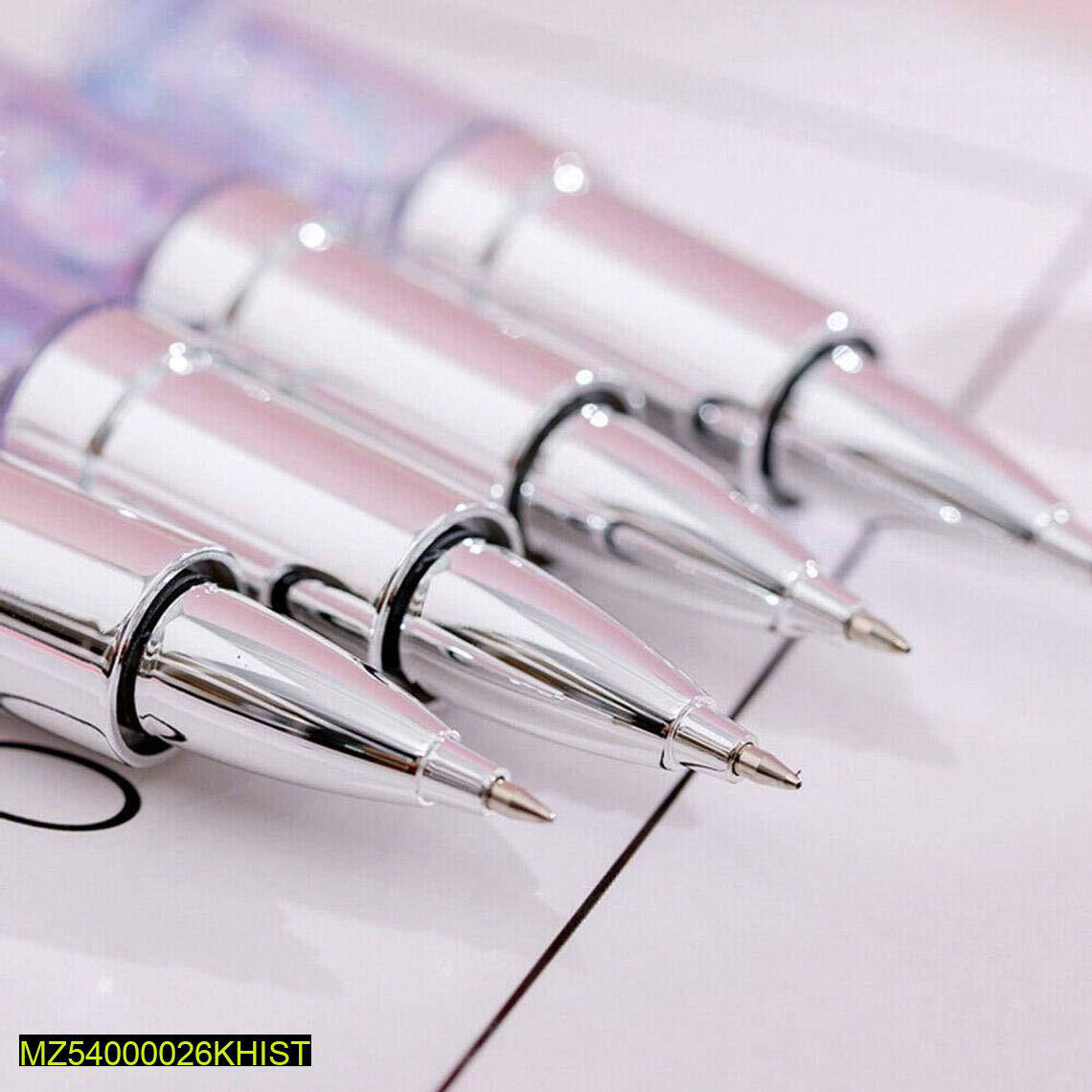 Gel Correction Pen with Star Glitter & Chrome Handle - Image 2