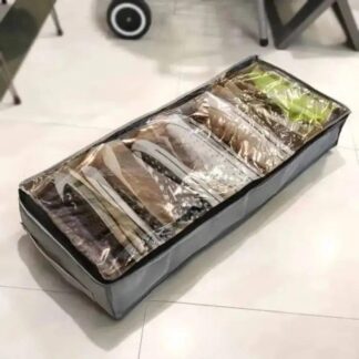 Transparent Shoe Organizer 6 Compartment Dustproof Non-Woven