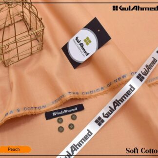 Unstitched Soft Cotton Suit Orange Pakistan Summer