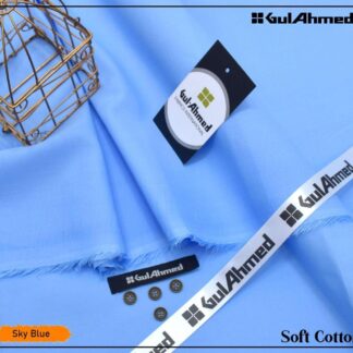 Soft Cotton Plain Suit Blue 8 Button Unstitched