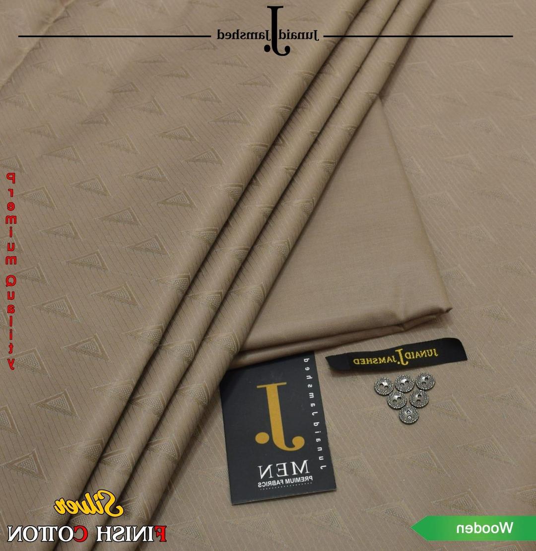 Men's Textured Brown Cotton Suit with Silver Buttons - Image 2