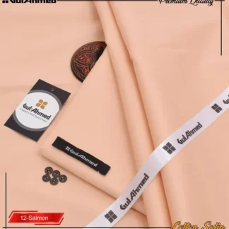 Premium Cotton Satin Suit Salmon 12