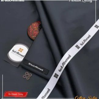 Unstitched Cotton Sotton Suit 16 Steel Grey
