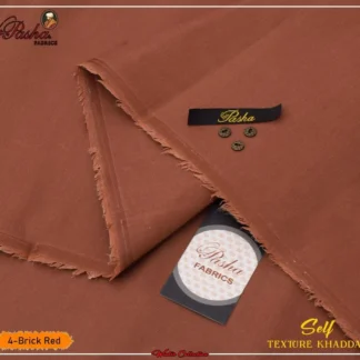Self Textured Khaddar Suit Brick Red Winter