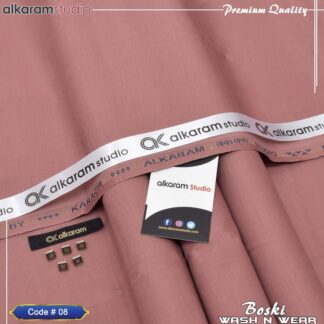Boski Plain Pink Suit for Men with 8 Buttons