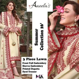 Anella's 3 Piece Lawn Summer Embroidered Suit