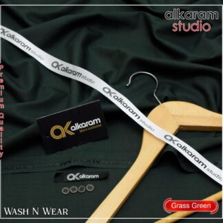 Grass Green Wash N Wear Men Suit 8 Button