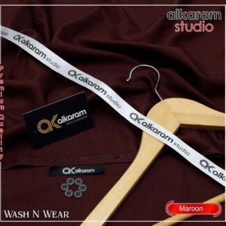 Maroon Wash & Wear Men's Suit 8 Buttons Winter Pakistan