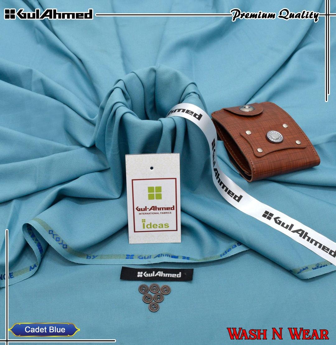 Gul Ahmed Wash N Wear Suit Cadet Blue