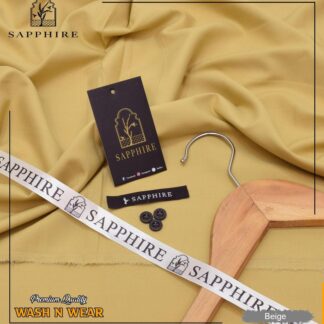 Sapphire Wash & Wear Suit Yellow Button Hanger